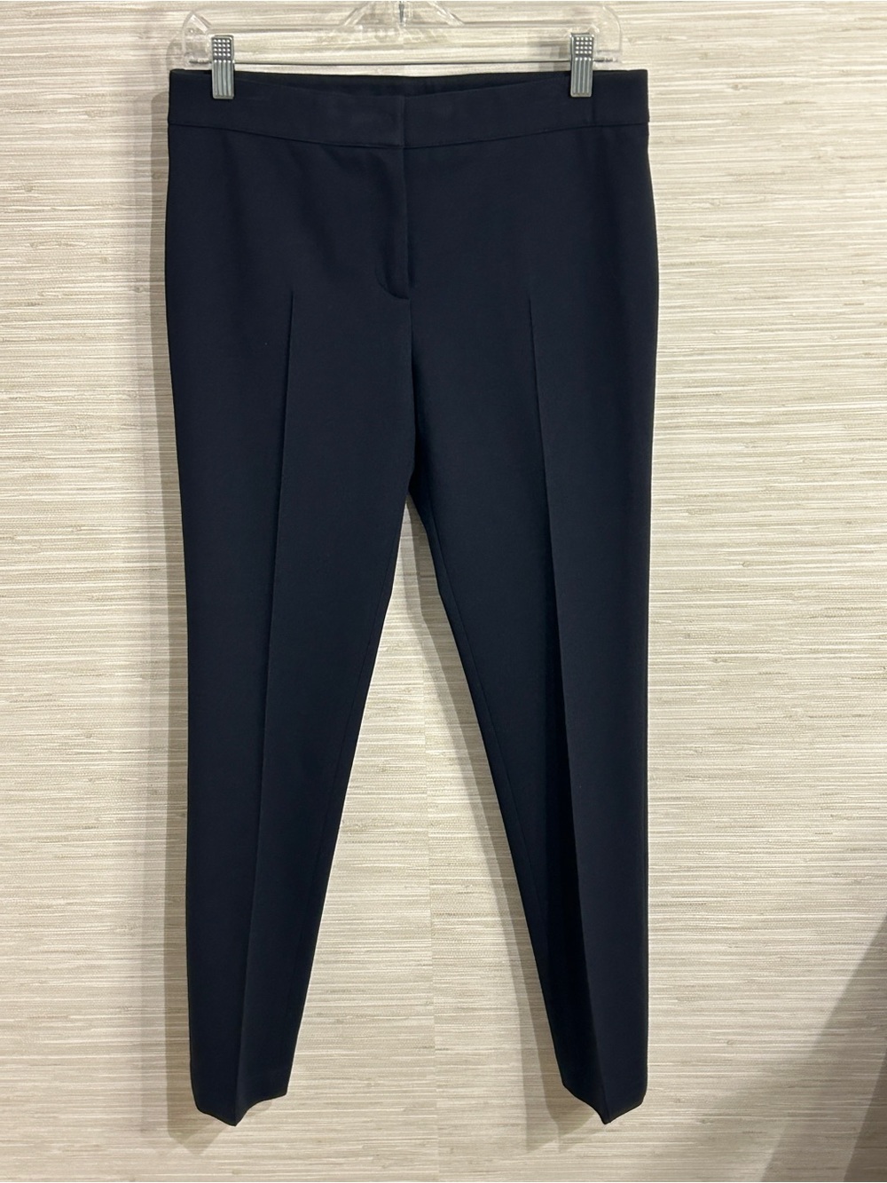 Akris Punto Pants Women 8 Navy Blue Ankle Dress Trousers Stretch Quiet Luxury